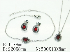 HY Wholesale Jewelry 316L Stainless Steel Earrings Necklace Jewelry Set-HY59S2356HKV