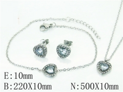 HY Wholesale Jewelry 316L Stainless Steel Earrings Necklace Jewelry Set-HY59S2322HKD