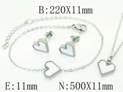 HY Wholesale Jewelry 316L Stainless Steel Earrings Necklace Jewelry Set-HY59S2386HHQ