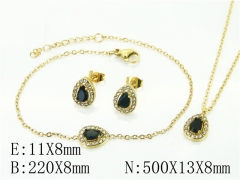 HY Wholesale Jewelry 316L Stainless Steel Earrings Necklace Jewelry Set-HY59S2359HLS