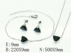 HY Wholesale Jewelry 316L Stainless Steel Earrings Necklace Jewelry Set-HY59S2366HHD