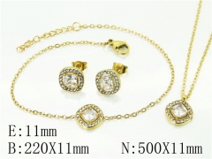 HY Wholesale Jewelry 316L Stainless Steel Earrings Necklace Jewelry Set-HY59S2342HLA