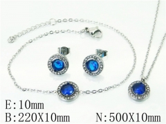 HY Wholesale Jewelry 316L Stainless Steel Earrings Necklace Jewelry Set-HY59S2333HKW