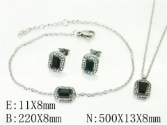 HY Wholesale Jewelry 316L Stainless Steel Earrings Necklace Jewelry Set-HY59S2347HKB