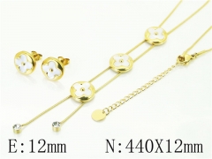 HY Wholesale Jewelry 316L Stainless Steel Earrings Necklace Jewelry Set-HY32S0103HLS