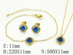 HY Wholesale Jewelry 316L Stainless Steel Earrings Necklace Jewelry Set-HY59S2345HLQ