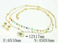HY Wholesale Jewelry 316L Stainless Steel Earrings Necklace Jewelry Set-HY24S0053HJX