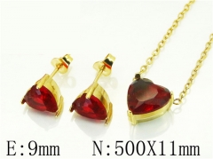 HY Wholesale Jewelry 316L Stainless Steel Earrings Necklace Jewelry Set-HY59S2384PX