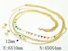 HY Wholesale Jewelry 316L Stainless Steel Earrings Necklace Jewelry Set-HY24S0064HLE