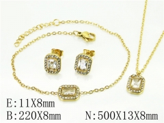 HY Wholesale Jewelry 316L Stainless Steel Earrings Necklace Jewelry Set-HY59S2350HLS