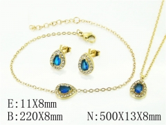 HY Wholesale Jewelry 316L Stainless Steel Earrings Necklace Jewelry Set-HY59S2361HLS