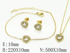 HY Wholesale Jewelry 316L Stainless Steel Earrings Necklace Jewelry Set-HY59S2326HLR