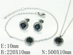HY Wholesale Jewelry 316L Stainless Steel Earrings Necklace Jewelry Set-HY59S2331HKZ
