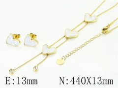 HY Wholesale Jewelry 316L Stainless Steel Earrings Necklace Jewelry Set-HY32S0102HHKW