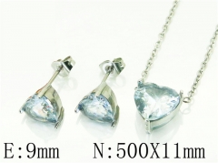 HY Wholesale Jewelry 316L Stainless Steel Earrings Necklace Jewelry Set-HY59S2378OZ