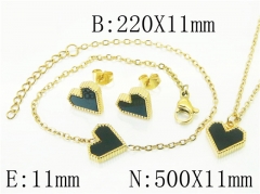 HY Wholesale Jewelry 316L Stainless Steel Earrings Necklace Jewelry Set-HY59S2391HIQ