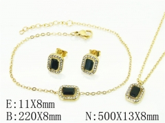 HY Wholesale Jewelry 316L Stainless Steel Earrings Necklace Jewelry Set-HY59S2351HLW