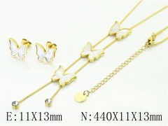 HY Wholesale Jewelry 316L Stainless Steel Earrings Necklace Jewelry Set-HY32S0101HKD