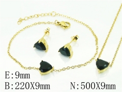 HY Wholesale Jewelry 316L Stainless Steel Earrings Necklace Jewelry Set-HY59S2367HIF