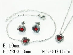 HY Wholesale Jewelry 316L Stainless Steel Earrings Necklace Jewelry Set-HY59S2324HKS