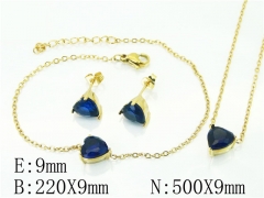 HY Wholesale Jewelry 316L Stainless Steel Earrings Necklace Jewelry Set-HY59S2368HIC