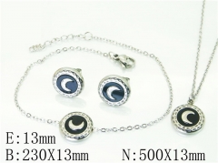 HY Wholesale Jewelry 316L Stainless Steel Earrings Necklace Jewelry Set-HY59S2371HHS