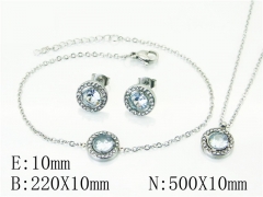 HY Wholesale Jewelry 316L Stainless Steel Earrings Necklace Jewelry Set-HY59S2330HKX