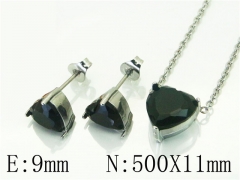 HY Wholesale Jewelry 316L Stainless Steel Earrings Necklace Jewelry Set-HY59S2379OV