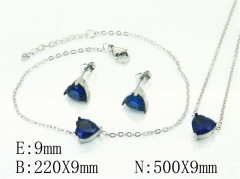 HY Wholesale Jewelry 316L Stainless Steel Earrings Necklace Jewelry Set-HY59S2363HHE