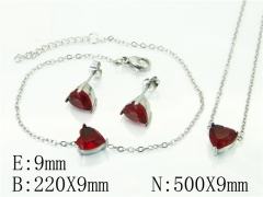 HY Wholesale Jewelry 316L Stainless Steel Earrings Necklace Jewelry Set-HY59S2364HHQ