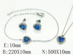 HY Wholesale Jewelry 316L Stainless Steel Earrings Necklace Jewelry Set-HY59S2325HKW