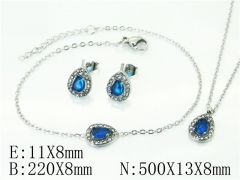 HY Wholesale Jewelry 316L Stainless Steel Earrings Necklace Jewelry Set-HY59S2357HKC