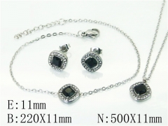 HY Wholesale Jewelry 316L Stainless Steel Earrings Necklace Jewelry Set-HY59S2339HKX