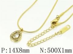 HY Wholesale Necklaces Stainless Steel 316L Jewelry Necklaces-HY59N0287MLS
