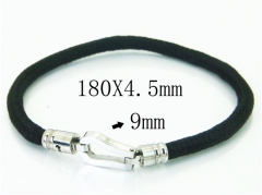 HY Wholesale Bracelets 316L Stainless Steel And Leather Jewelry Bracelets-HY64B1536NX