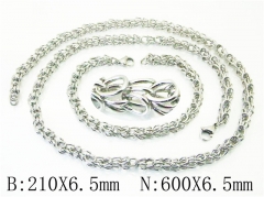HY Wholesale Stainless Steel 316L Necklaces Bracelets Sets-HY40S0522HHL