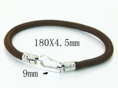 HY Wholesale Bracelets 316L Stainless Steel And Leather Jewelry Bracelets-HY64B1537NW