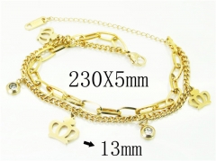 HY Wholesale Bracelets 316L Stainless Steel Jewelry Bracelets-HY24B0130NLX