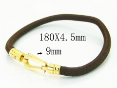 HY Wholesale Bracelets 316L Stainless Steel And Leather Jewelry Bracelets-HY64B1539OQ