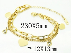 HY Wholesale Bracelets 316L Stainless Steel Jewelry Bracelets-HY24B0129NLC
