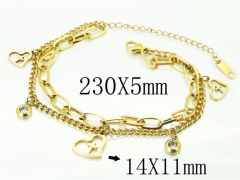 HY Wholesale Bracelets 316L Stainless Steel Jewelry Bracelets-HY24B0134NLD
