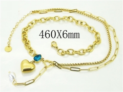 HY Wholesale Necklaces Stainless Steel 316L Jewelry Necklaces-HY32N0774HIL
