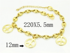 HY Wholesale Bracelets 316L Stainless Steel Jewelry Bracelets-HY66B0118OLX