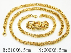 HY Wholesale Stainless Steel 316L Necklaces Bracelets Sets-HY40S0521HPL