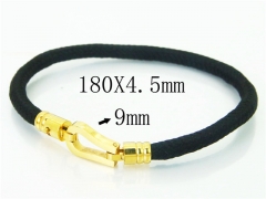 HY Wholesale Bracelets 316L Stainless Steel And Leather Jewelry Bracelets-HY64B1538OE