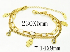 HY Wholesale Bracelets 316L Stainless Steel Jewelry Bracelets-HY24B0128NLB