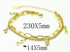 HY Wholesale Bracelets 316L Stainless Steel Jewelry Bracelets-HY24B0137NLY