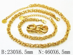 HY Wholesale Stainless Steel 316L Necklaces Bracelets Sets-HY40S0520HNX