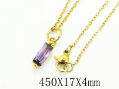 HY Wholesale Necklaces Stainless Steel 316L Jewelry Necklaces-HY15N0117MJU