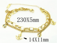 HY Wholesale Bracelets 316L Stainless Steel Jewelry Bracelets-HY24B0147NLA